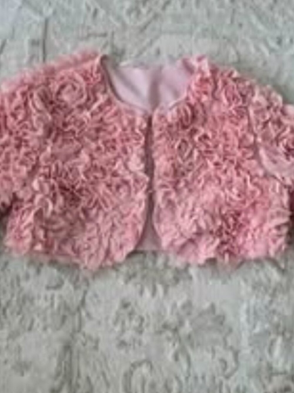 Girls rosette pink bolero size 8
